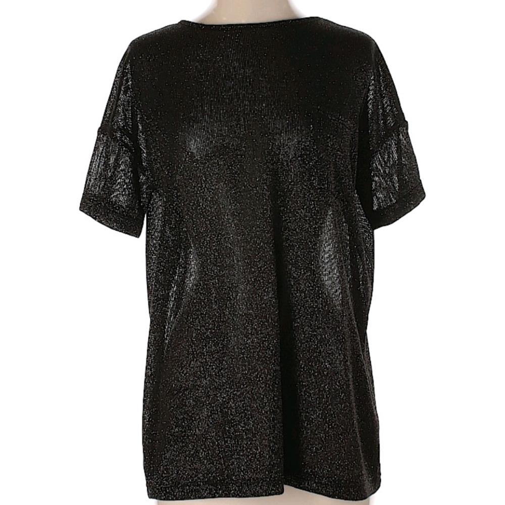 Topshop short sleeve, glitter, top